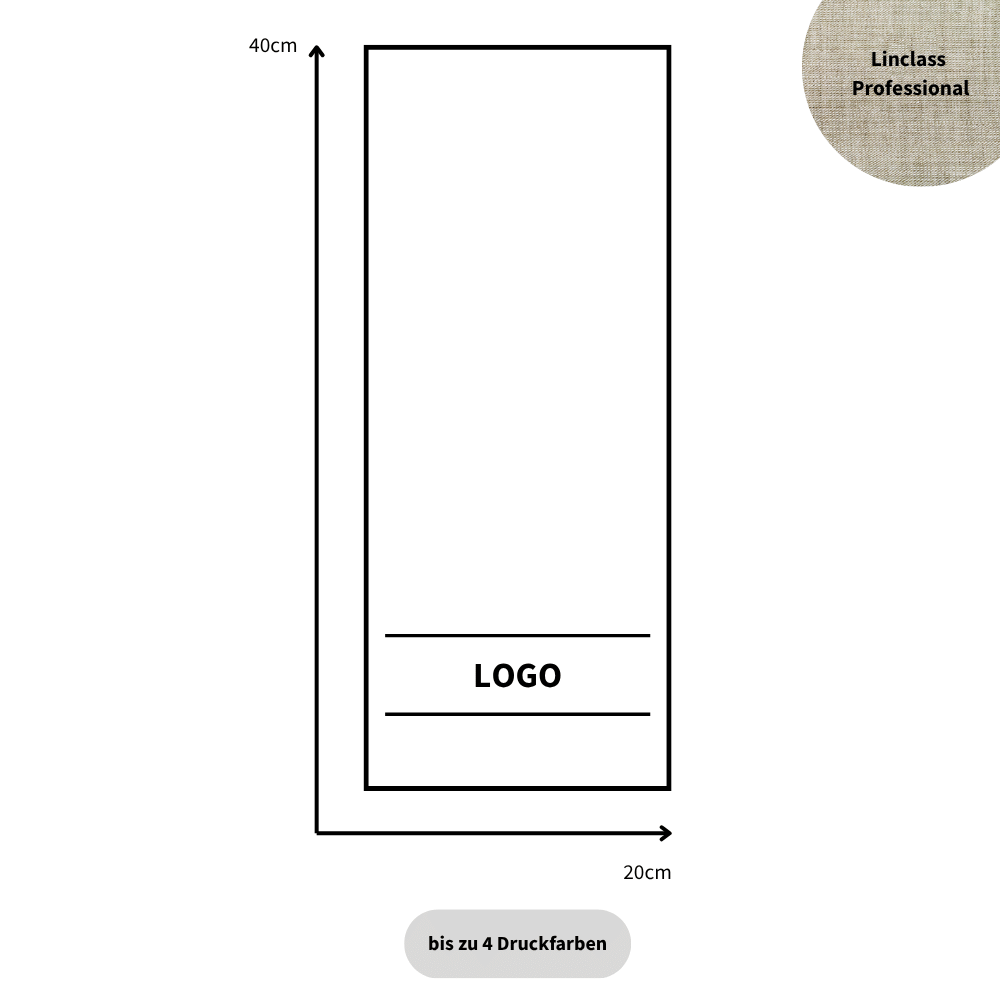 Serviette Linclass Professional 1/4 Falz, weiß